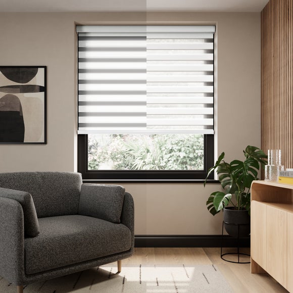 Swish Day and Night Daylight Made to Measure Roller Blind White
