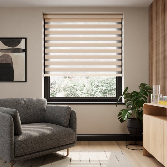 Swish Day and Night Daylight Made to Measure Roller Blind Natural