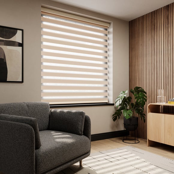 Swish Day and Night Daylight Made to Measure Roller Blind Natural