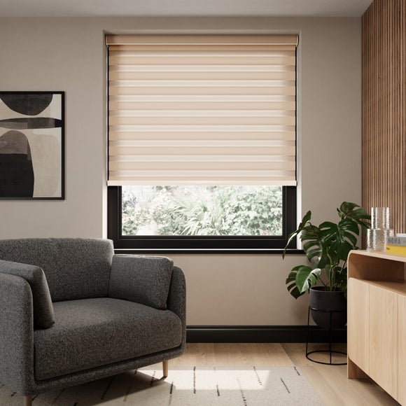 Swish Day and Night Daylight Made to Measure Roller Blind Natural