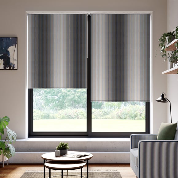 Linford Stripe Fire Retardant Blackout Made to Measure Roller Blind