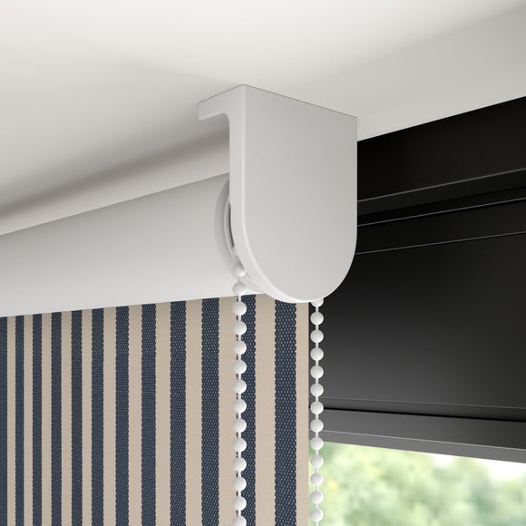 Linford Stripe Fire Retardant Blackout Made to Measure Roller Blind Linford Stripe Navy