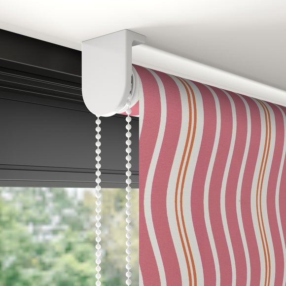 Wiggle Stripe Blackout Made to Measure Roller Blind Wiggle Stripe Dark Rose