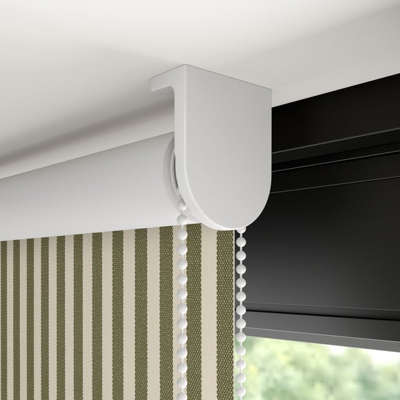 Linford Stripe Fire Retardant Blackout Made to Measure Roller Blind Linford Stripe Olive