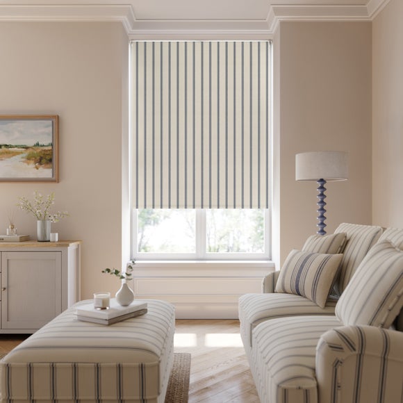 Folkstone Stripe Fire Retardant Blackout Made to Measure Roller Blind