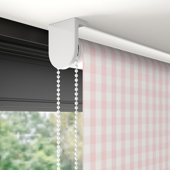 Portloe Gingham Check Blackout Made to Measure Roller Blind Portloe Gingham Check Blush