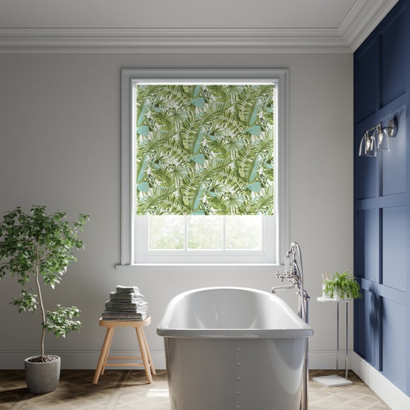 Tropical Maui Floral Fire Retardant Blackout Made to Measure Roller Blind Tropical Maui Floral