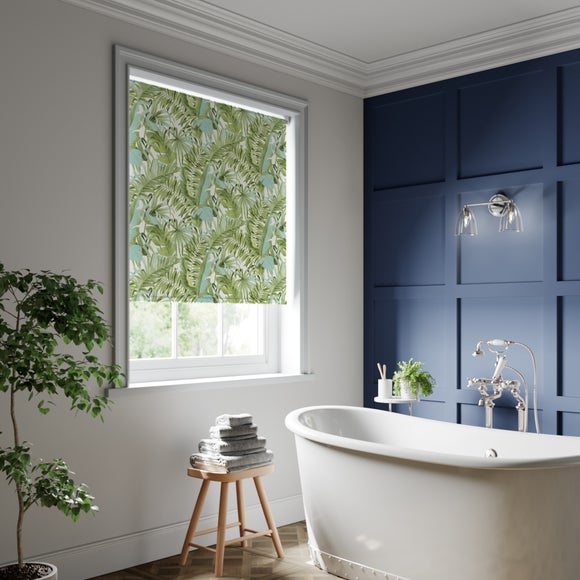 Tropical Maui Floral Fire Retardant Blackout Made to Measure Roller Blind Tropical Maui Floral