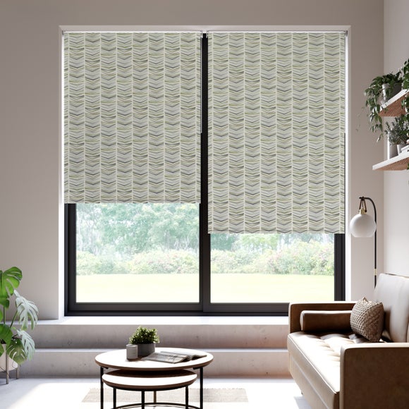 Lawrie Geometric Print Blackout Made to Measure Roller Blind Lawrie Geometric Print Green