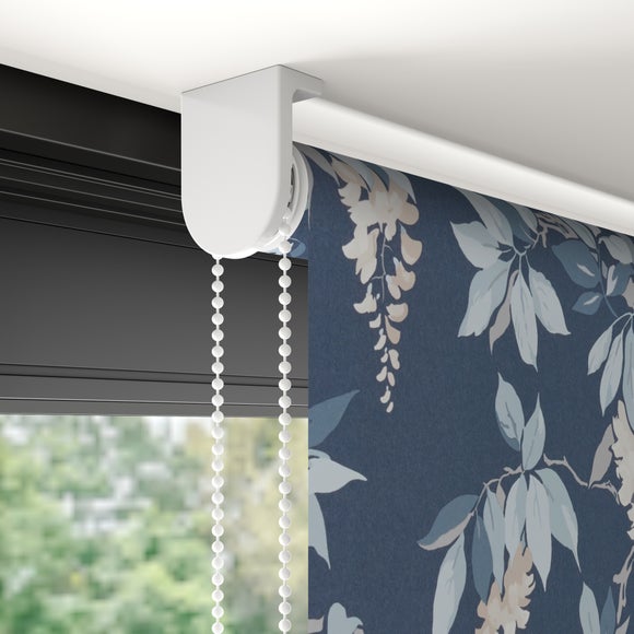 Wisteria Floral Blackout Made to Measure Roller Blind Wisteria Floral Navy
