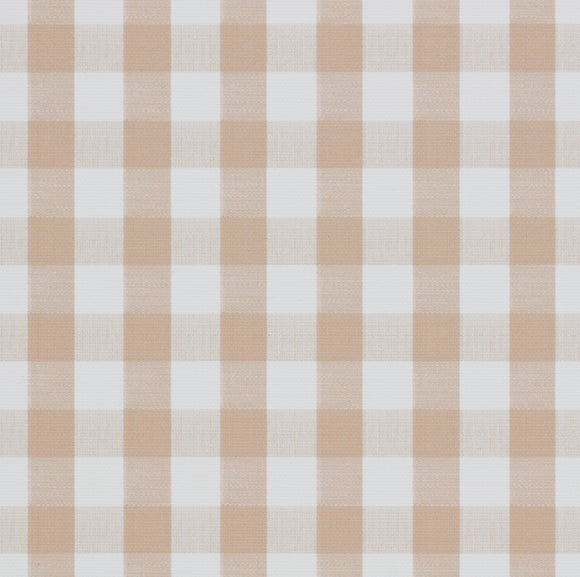 Portloe Gingham Check Blackout Made to Measure Roller Blind Portloe Gingham Check Natural