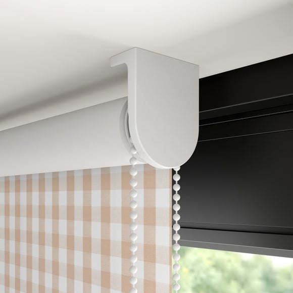 Portloe Gingham Check Blackout Made to Measure Roller Blind Portloe Gingham Check Natural