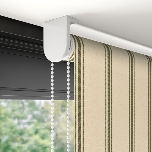 Folkstone Stripe Fire Retardant Blackout Made to Measure Roller Blind Folkstone Stripe Olive
