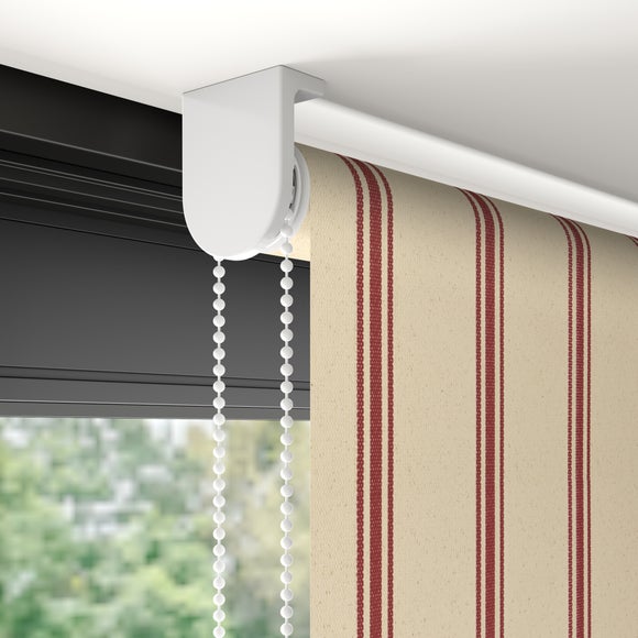 Folkstone Stripe Fire Retardant Blackout Made to Measure Roller Blind Folkstone Stripe Mulberry