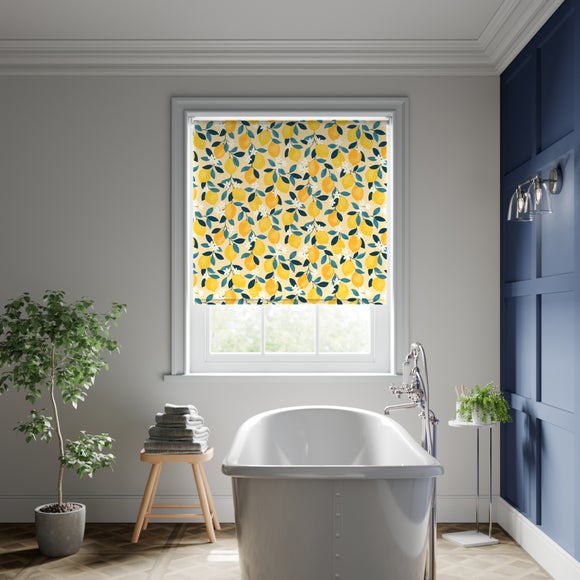 Sicily Lemons Fire Retardant Blackout Made to Measure Roller Blind Sicily Lemons