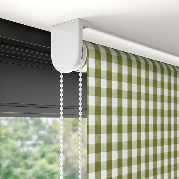 Portloe Gingham Check Blackout Made to Measure Roller Blind Portloe Gingham Check Olive