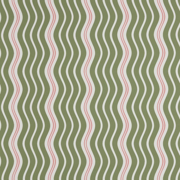 Wiggle Stripe Blackout Made to Measure Roller Blind Wiggle Stripe Moss