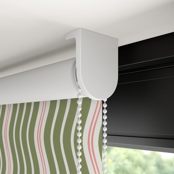 Wiggle Stripe Blackout Made to Measure Roller Blind Wiggle Stripe Moss