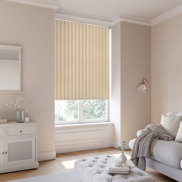 Folkstone Stripe Fire Retardant Daylight Made to Measure Roller Blind Folkstone Stripe Natural