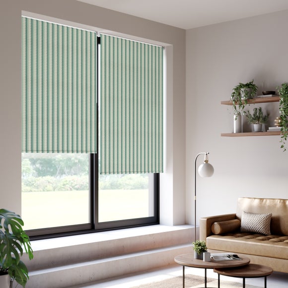 Zigzag Stripe Blackout Made to Measure Roller Blind Zigzag Stripe Teal