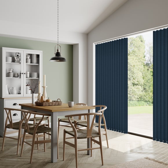 Waters Blackout Made to Measure Vertical Blinds Waters Navy