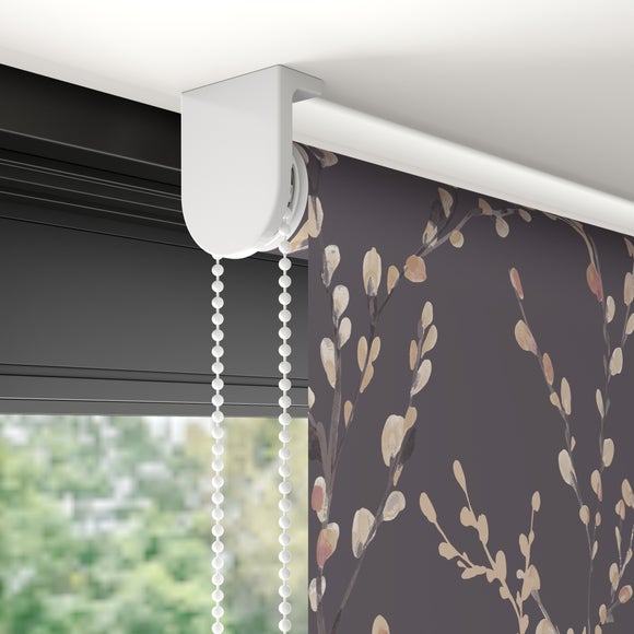 Willow Stem Flame Retardant Blackout Made to Measure Roller Blind Willow Stem Dusky Rose