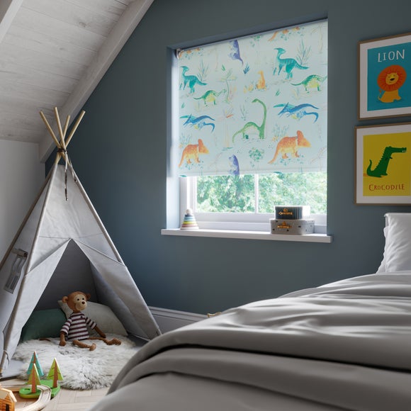 Jurassic Blackout Made to Measure Roller Blind Sky (Blue)