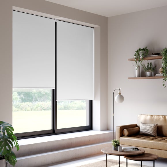 Aura Made to Measure Fire Retardant Blackout Roller Blind Aura White