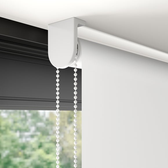 Aura Made to Measure Fire Retardant Blackout Roller Blind Aura White