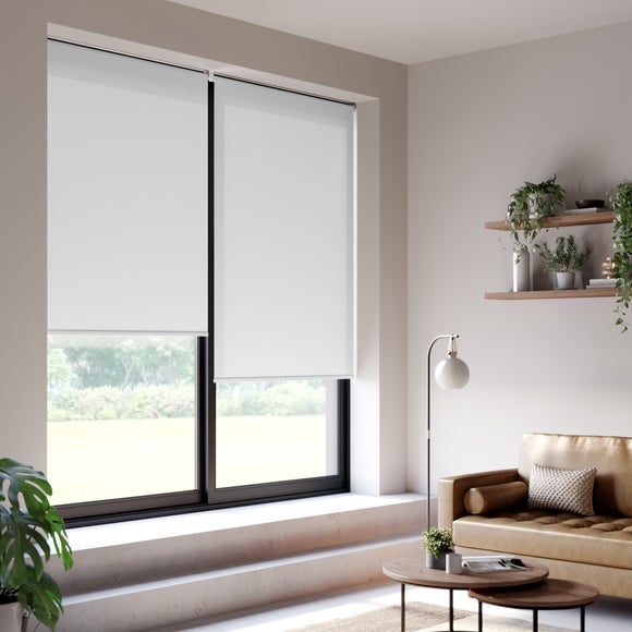 Aura Made to Measure Fire Retardant Daylight Roller Blind Aura White
