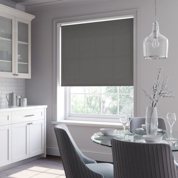 Aura Made to Measure Fire Retardant Daylight Roller Blind Aura Charcoal