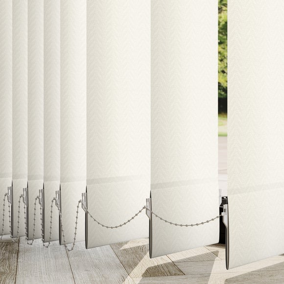 Vine Made to Measure Vertical Blinds Vine Cream Textured