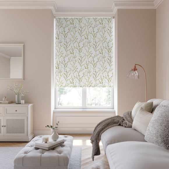 Willow Stem Brazen Blackout Made to Measure Flame Retardant Roller Blind Willow Brazen Yellow