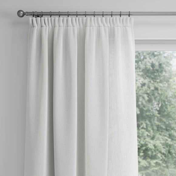 Una Made to Measure Voile Curtains Una White