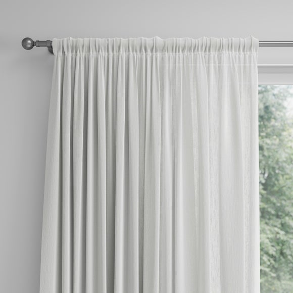 Una Made to Measure Voile Curtains Una White