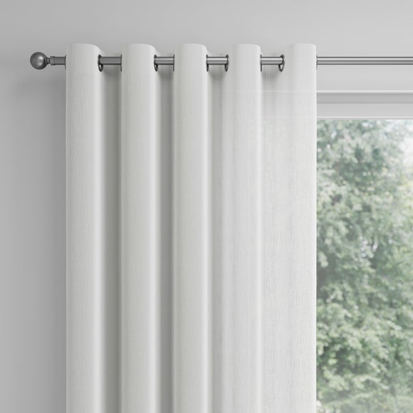 Una Made to Measure Voile Curtains Una White