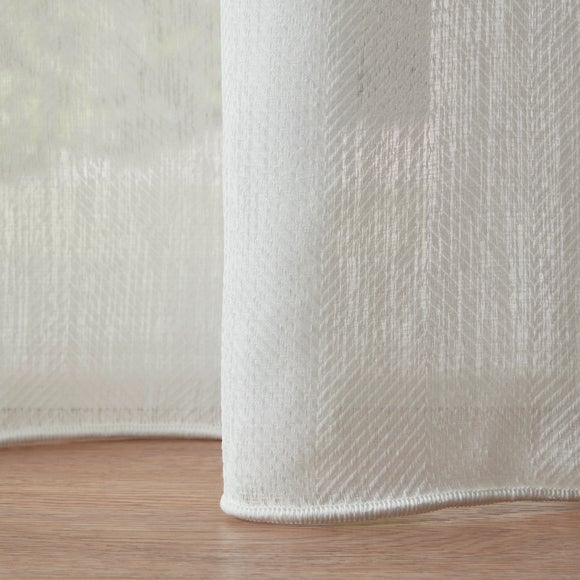 Una Made to Measure Voile Curtains Una White