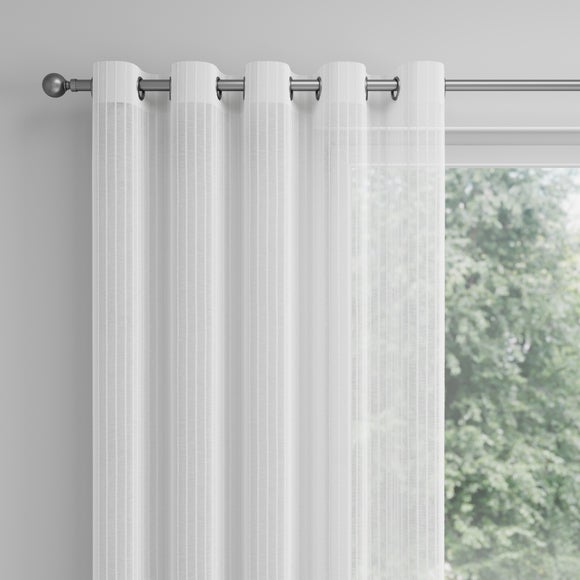 Milo Made to Measure Voile Curtains Milo White