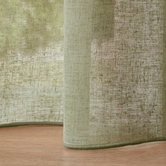 Arcadia Made to Measure Voile Curtains Arcadia French Green