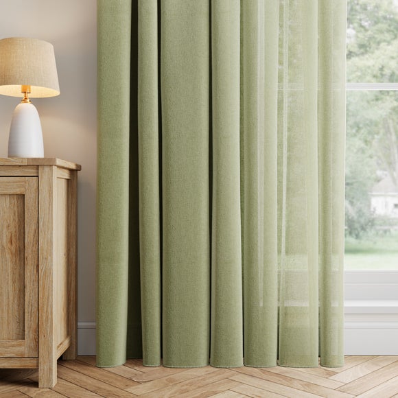 Arcadia Made to Measure Voile Curtains Arcadia French Green