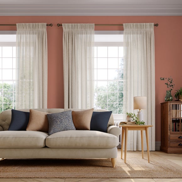 William Morris at Home Willow Bough Sheer Made to Measure Voile Curtains Willow Bough Sheer Sand