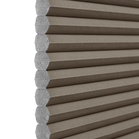Brume Blackout Made to Measure Perfect Fit Pleated Blinds Brume Walnut