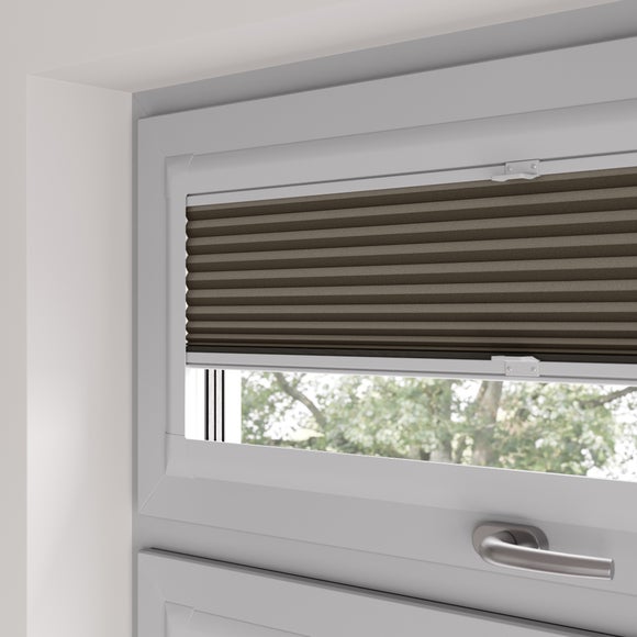 Brume Blackout Made to Measure Perfect Fit Pleated Blinds Brume Walnut