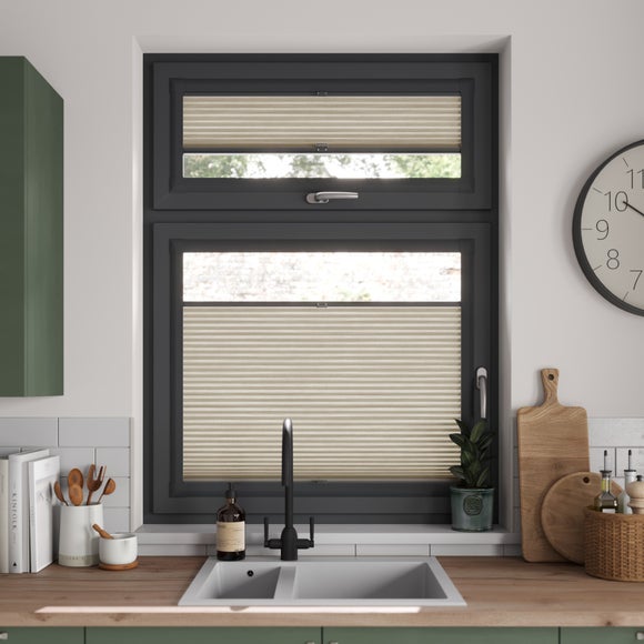 Lyra Daylight Made to Measure Perfect Fit Pleated Blinds Lyra Mushroom