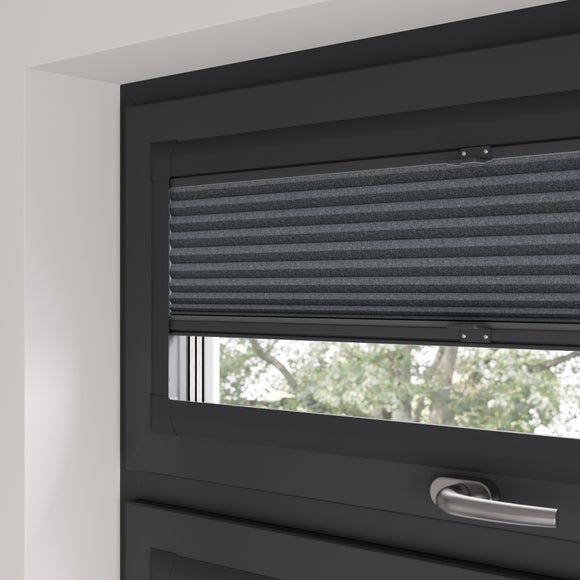 Cresent Daylight Made to Measure Perfect Fit Pleated Blinds Cresent Charcoal