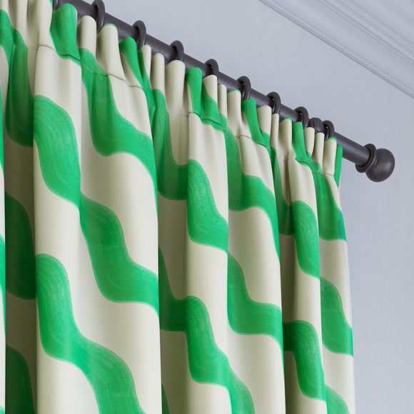 Sophie Robinson Hazy Wave Made to Measure Curtains Sophie Robinson Hazy Wave Green