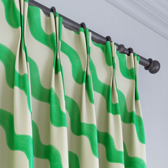 Sophie Robinson Hazy Wave Made to Measure Curtains Sophie Robinson Hazy Wave Green
