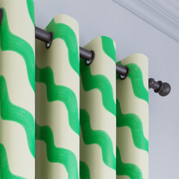 Sophie Robinson Hazy Wave Made to Measure Curtains Sophie Robinson Hazy Wave Green