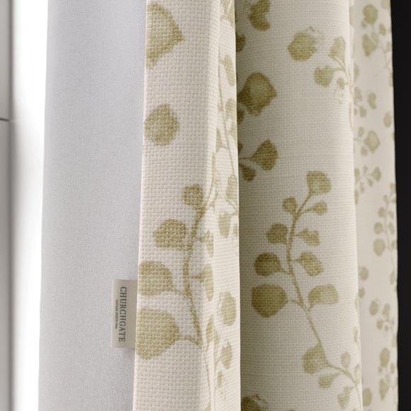 Churchgate Woodville Made to Measure Curtains Soft Olive