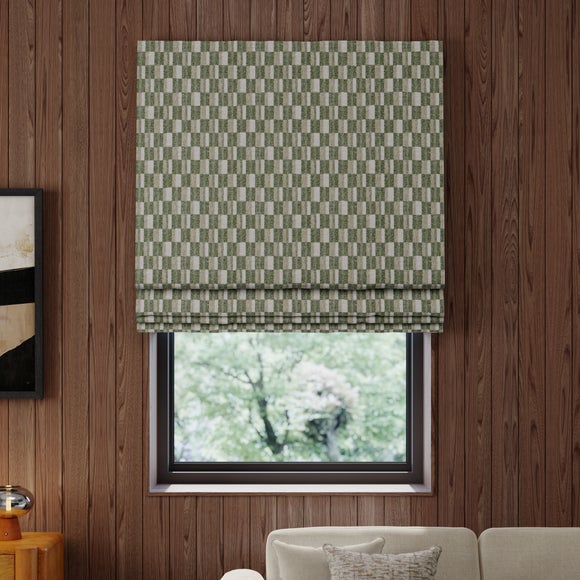 Elements Baines Made to Measure Roman Blind Dark Moss
